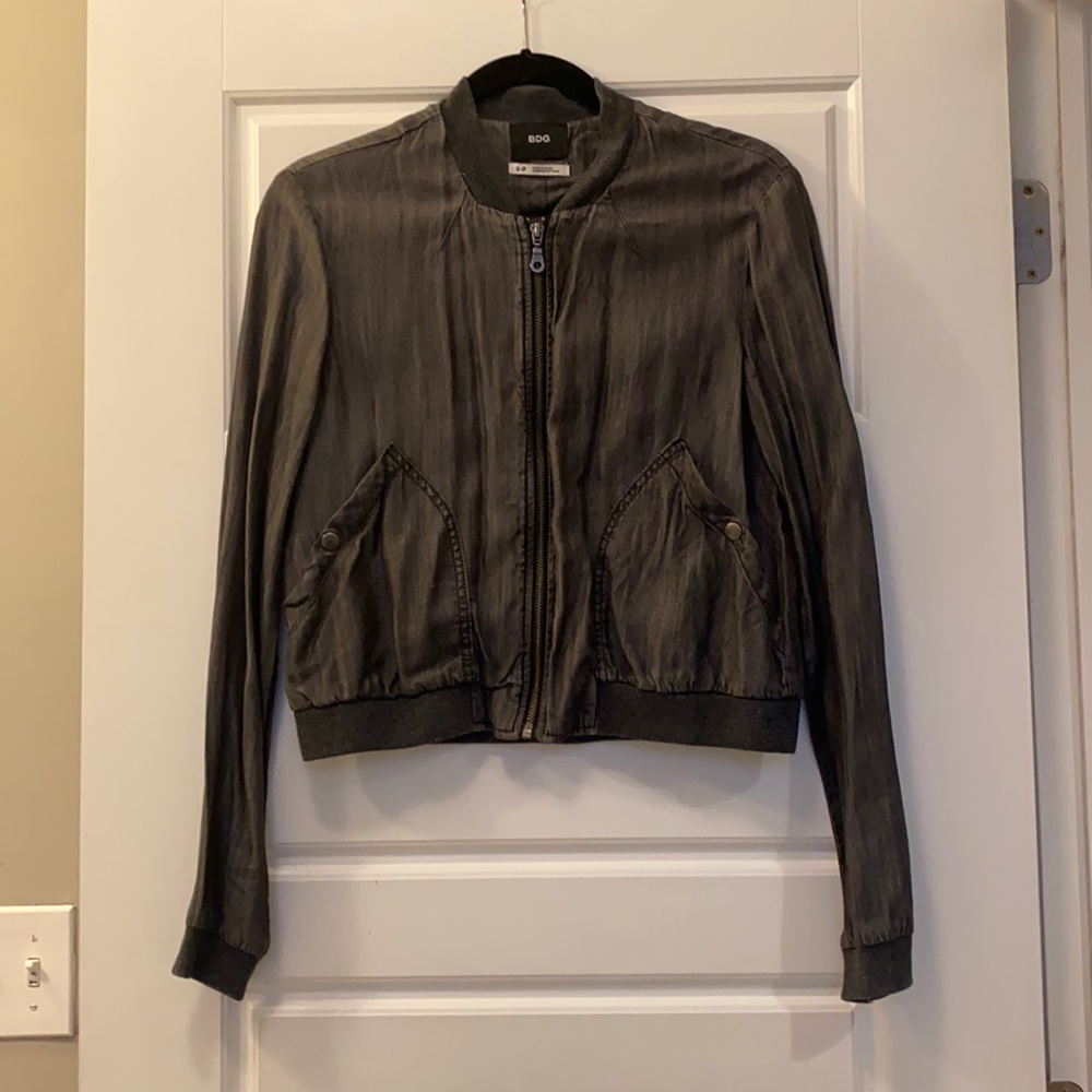 Beg navy/gray bomber